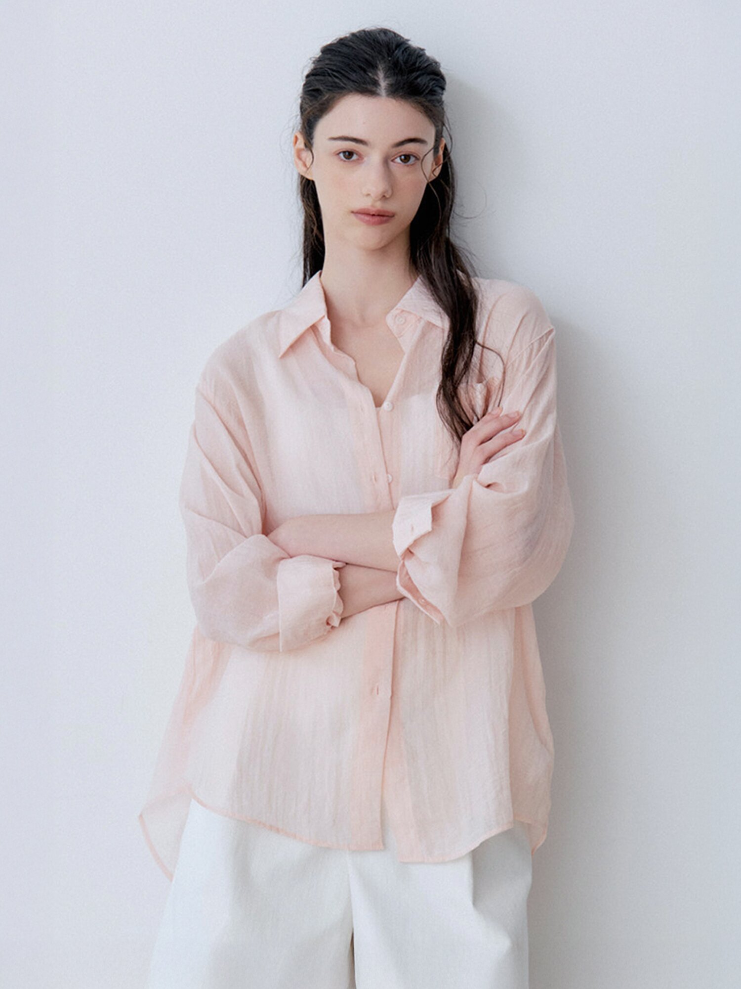 [여름 시어 셔츠] SUMMER LOOSE FIT SHEER SHIRT (PK)