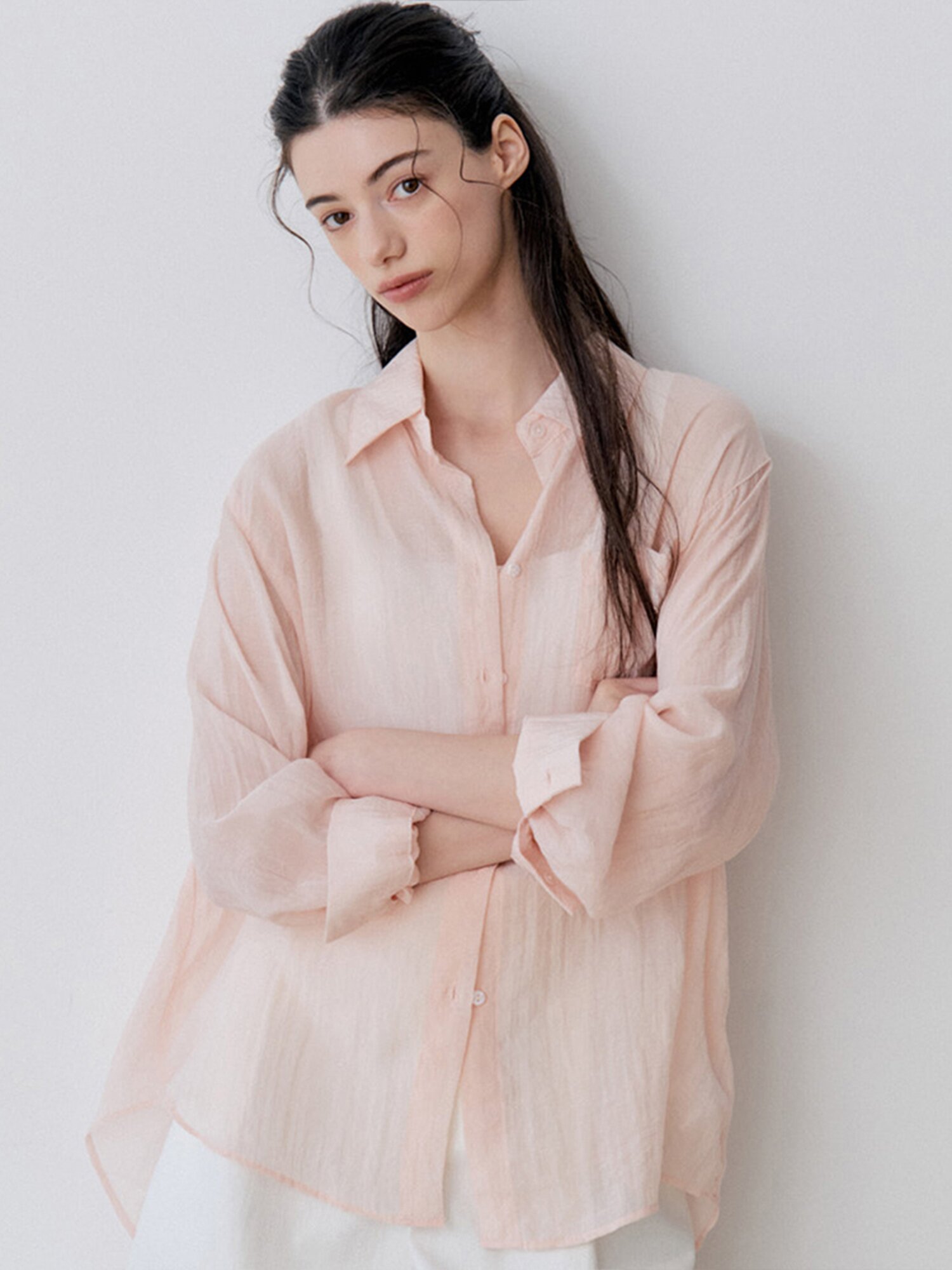 [여름 시어 셔츠] SUMMER LOOSE FIT SHEER SHIRT (PK)