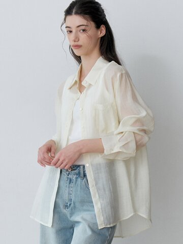 SUMMER LOOSE FIT SHEER SHIRT (YE)