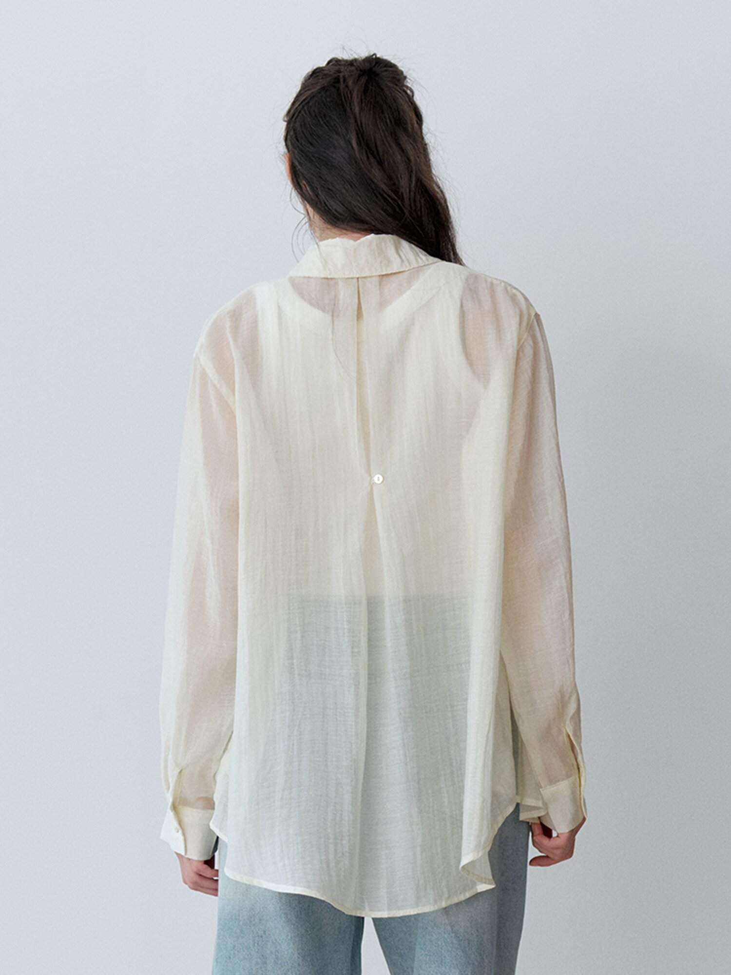 [여름 시어 셔츠] SUMMER LOOSE FIT SHEER SHIRT (YE)