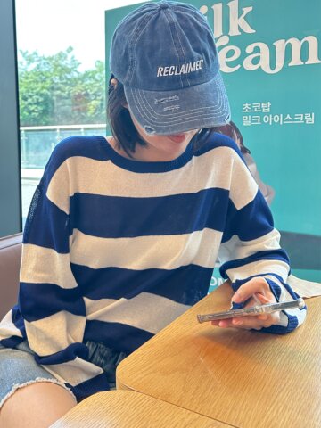 썸머 쉐이드 린넨 블렌디드 스트라이프 보트넥 풀오버_2 COLOR