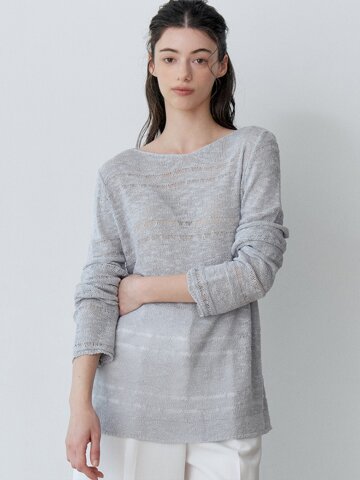 SHEER SLUB BOATNECK KNIT (SBL)