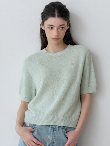 AIR COOL TEXTURE SHORT SLEEVE KNIT (LGN)