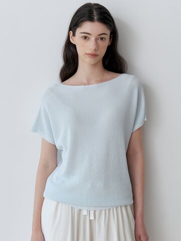 COOL AIR BOATNECK SHORT SLEEVE KNIT (SBL)