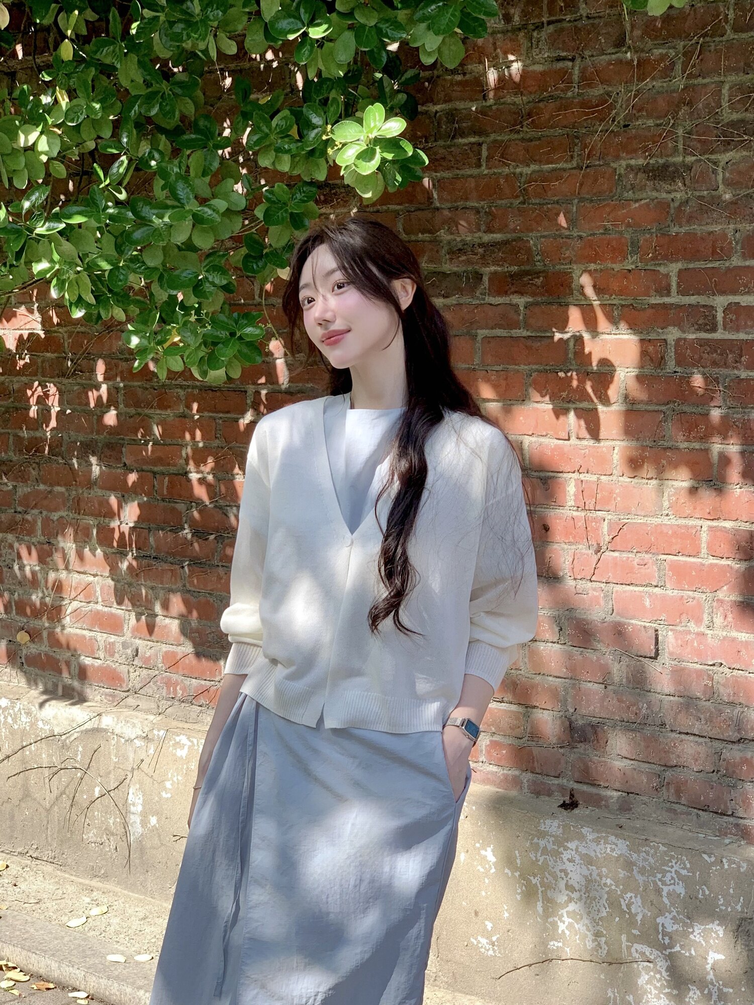 [연우님 Pick] SEMI-SHEER ONE-BUTTON BOLERO CARDIGAN (IV)
