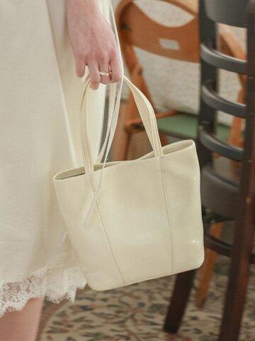 DD_Cream basic mini tote bag_WHITE