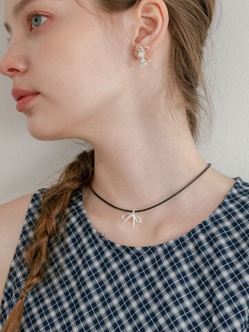 DD_Minimal ribbon necklace_SILVER