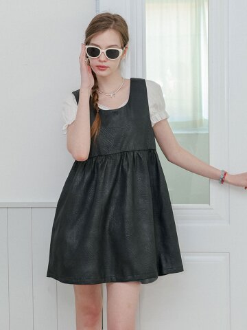 DD_A-line mini bow dress_BLACK