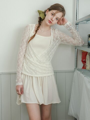 DD_Knit flare mini dress_IVORY