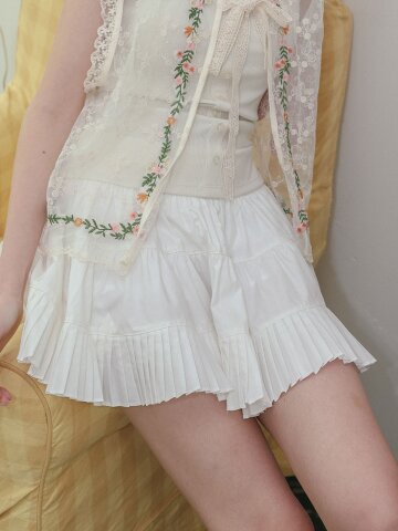 DD_Girly tiered flare skirt_WHITE