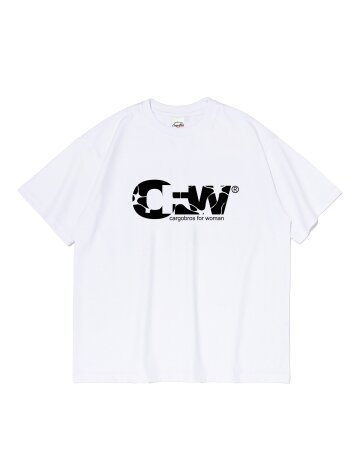 CFW 크랙 로고 반팔 티셔츠 (화이트)
