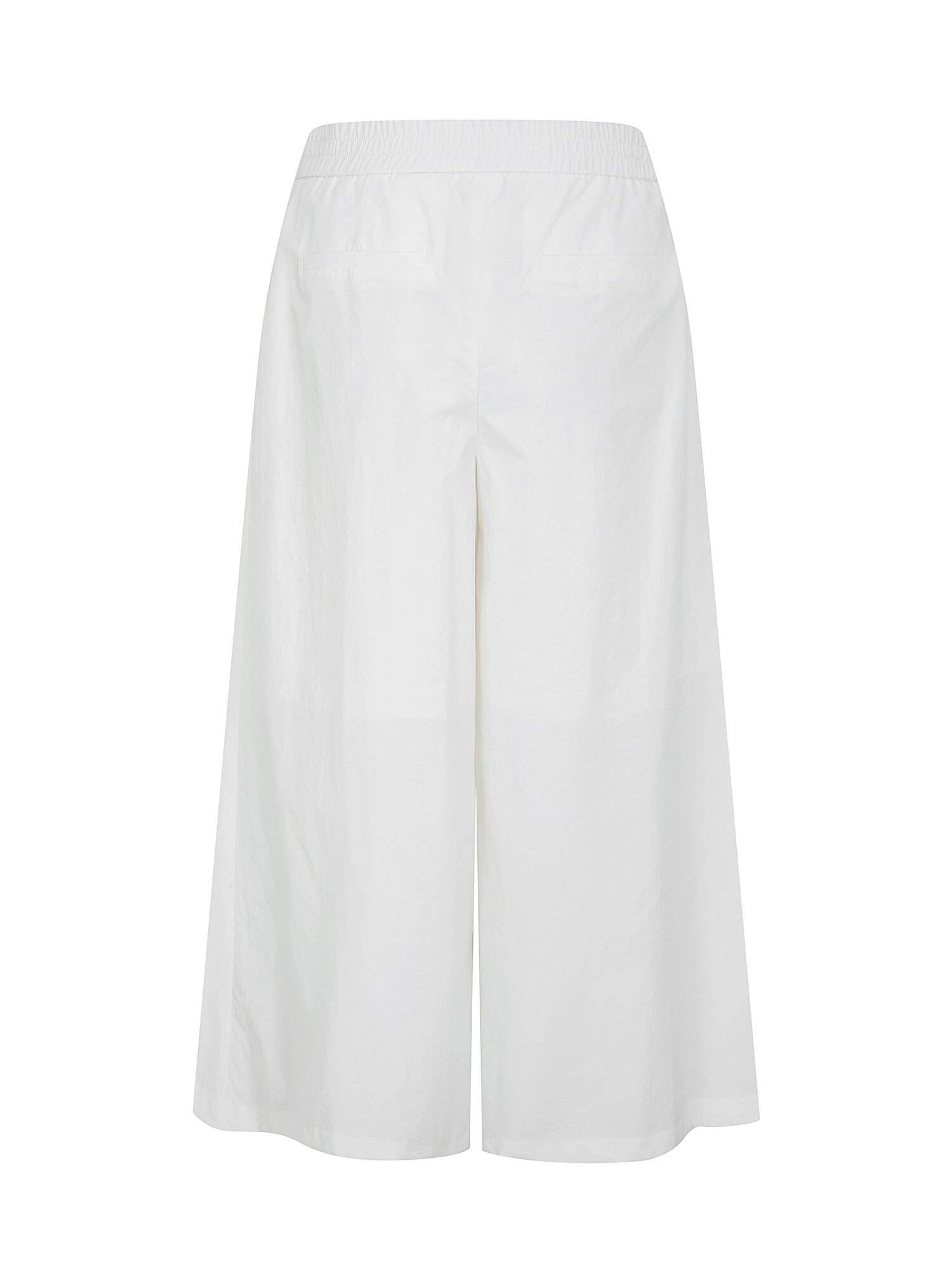 벨트 백 밴딩 퀼로트 크롭 팬츠 (WHITE)