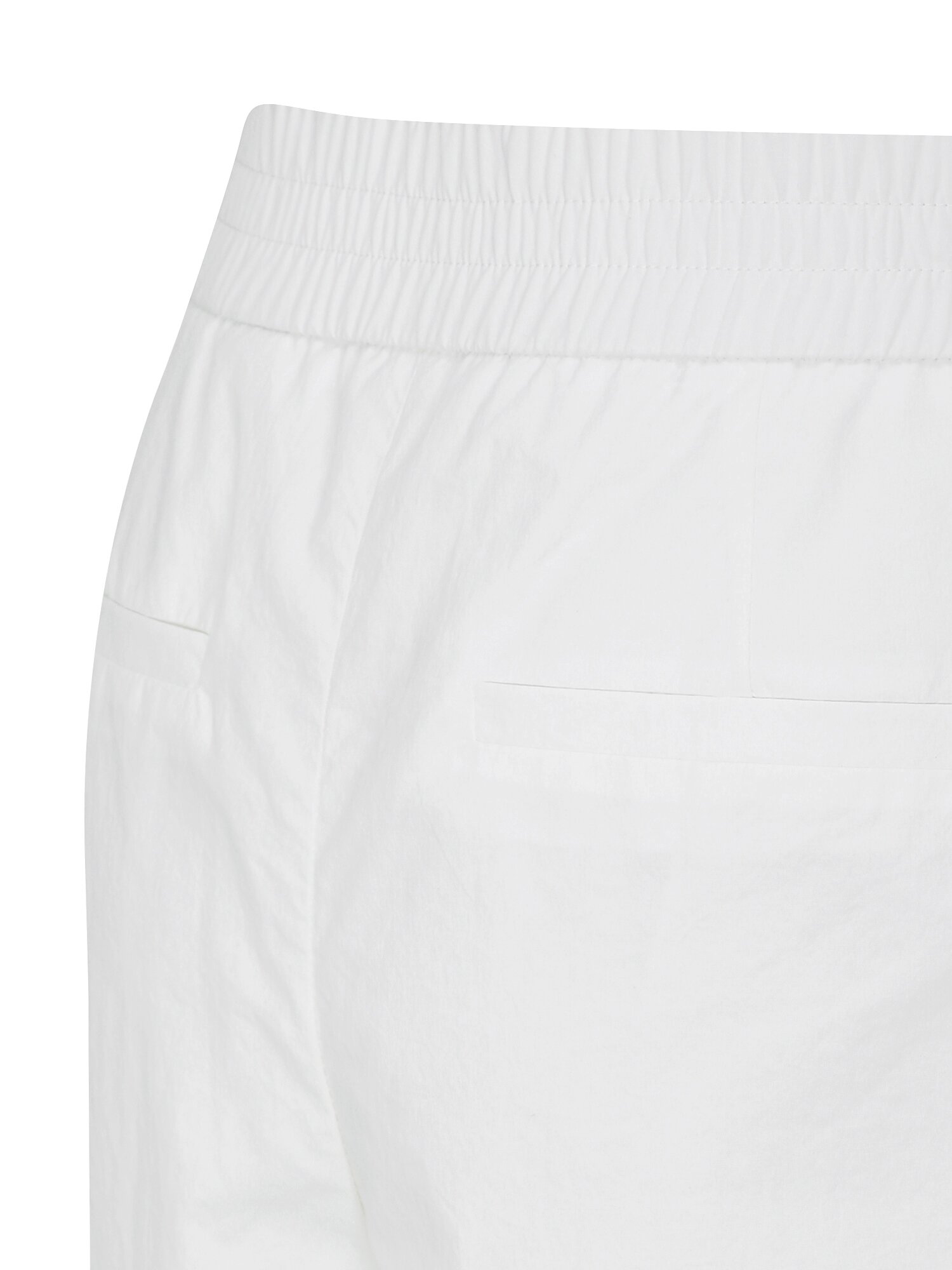 벨트 백 밴딩 퀼로트 크롭 팬츠 (WHITE)