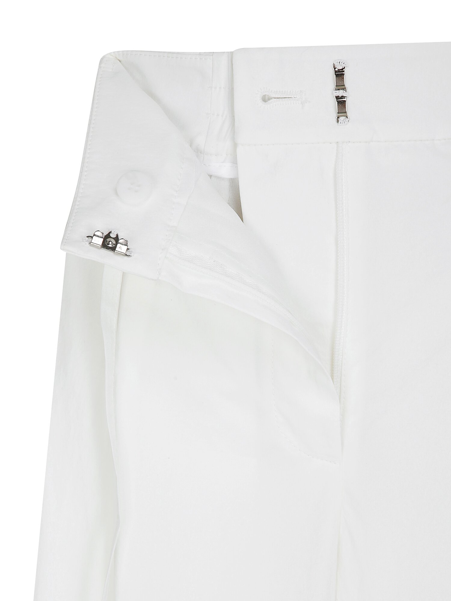 벨트 백 밴딩 퀼로트 크롭 팬츠 (WHITE)