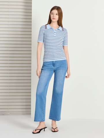 다트 인밴딩 일자핏 데님 팬츠 