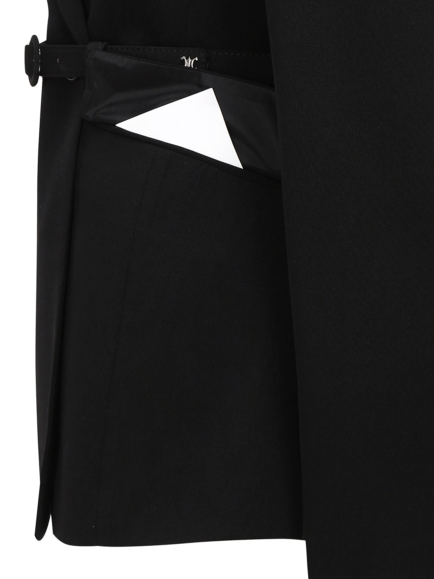 벨티드 테일러드 더블 원버튼 재킷 (BLACK)