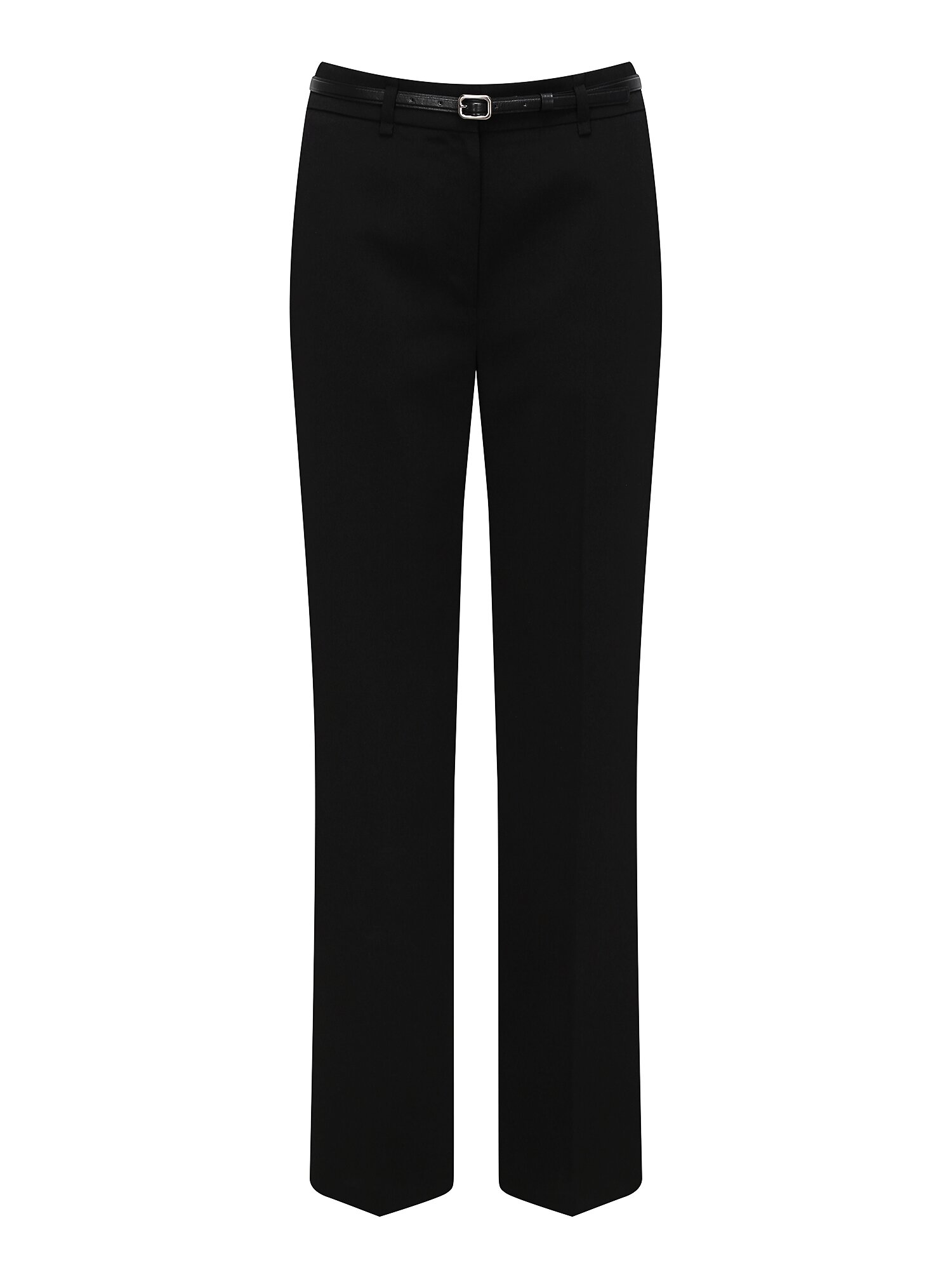 벨티드 슬림 세미 부츠컷 팬츠 (BLACK)