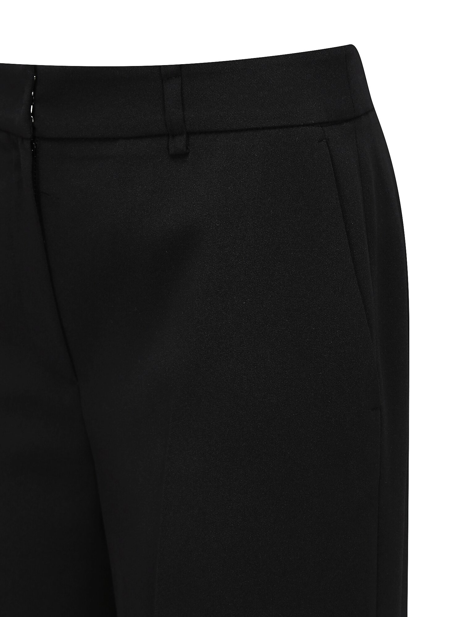 벨티드 슬림 세미 부츠컷 팬츠 (BLACK)