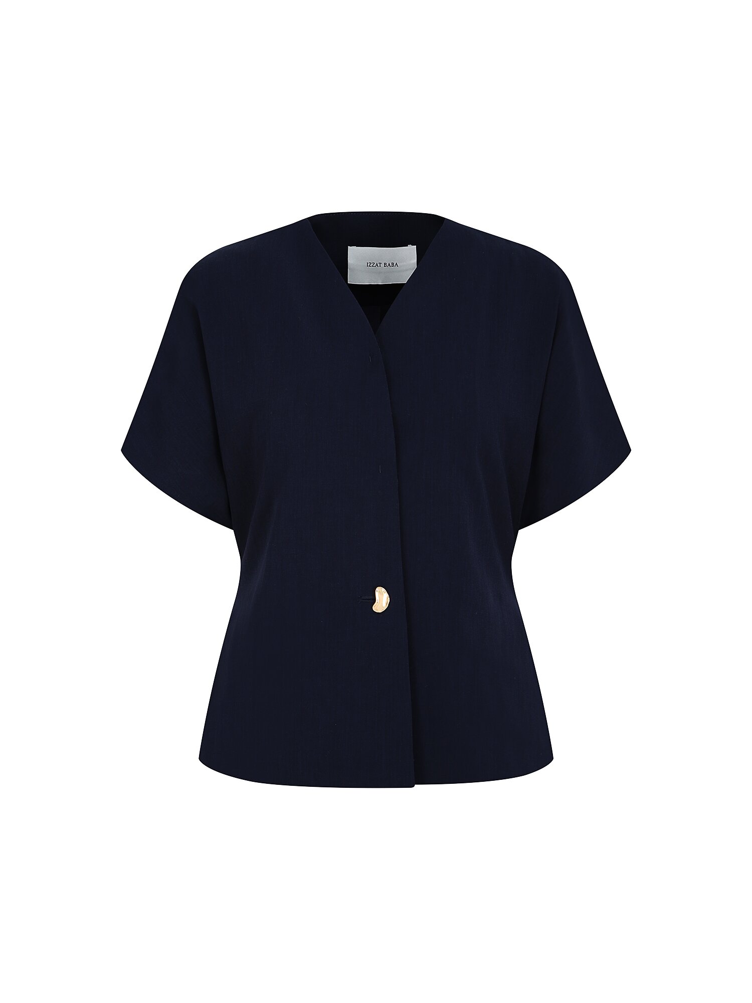 린넨 돌먼 슬리브 브이넥 재킷 (NAVY)
