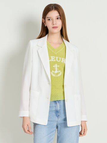 자수 포켓 싱글 투버튼 재킷 