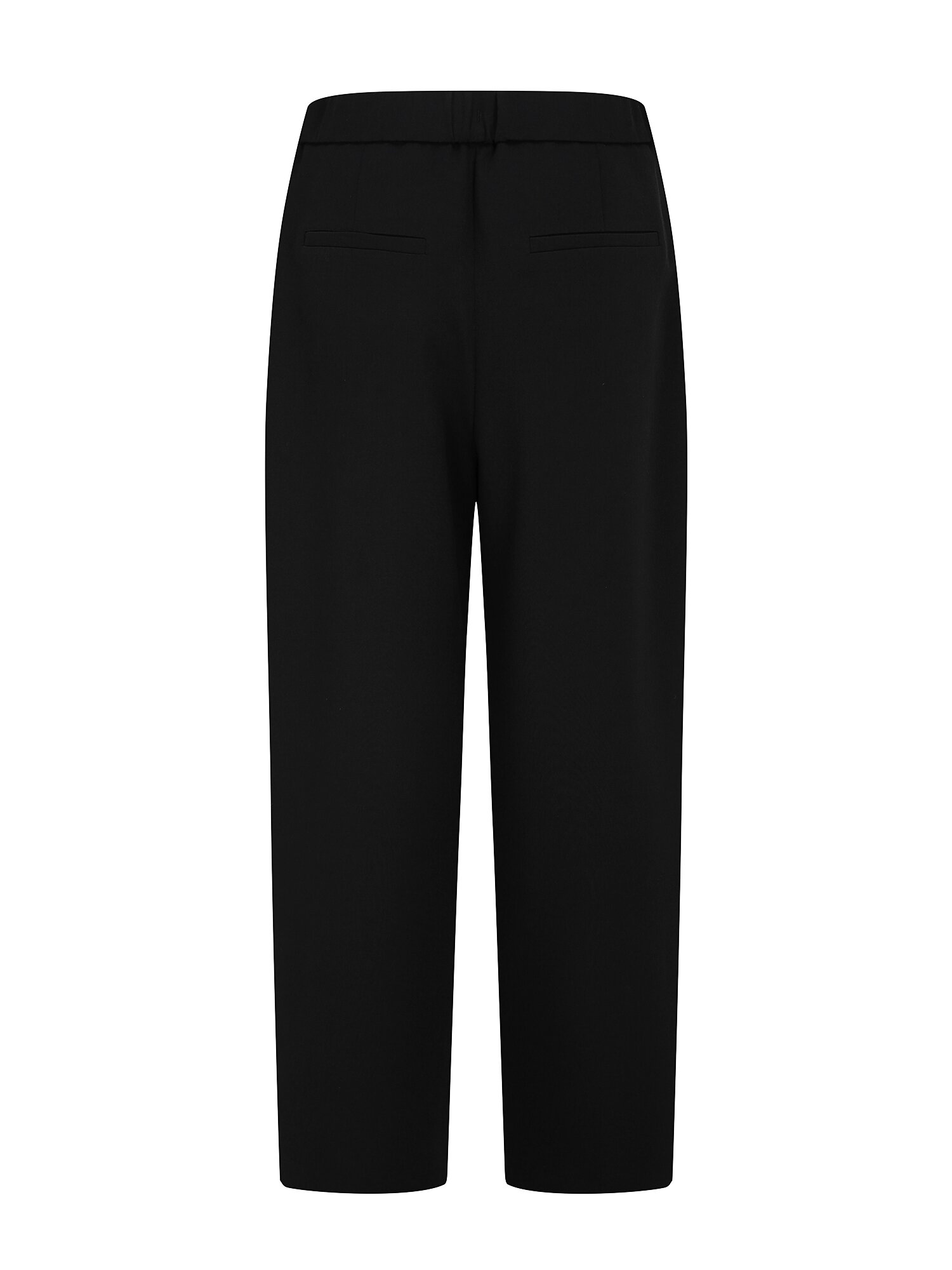 절개 백 밴딩 배기핏 팬츠 (BLACK)