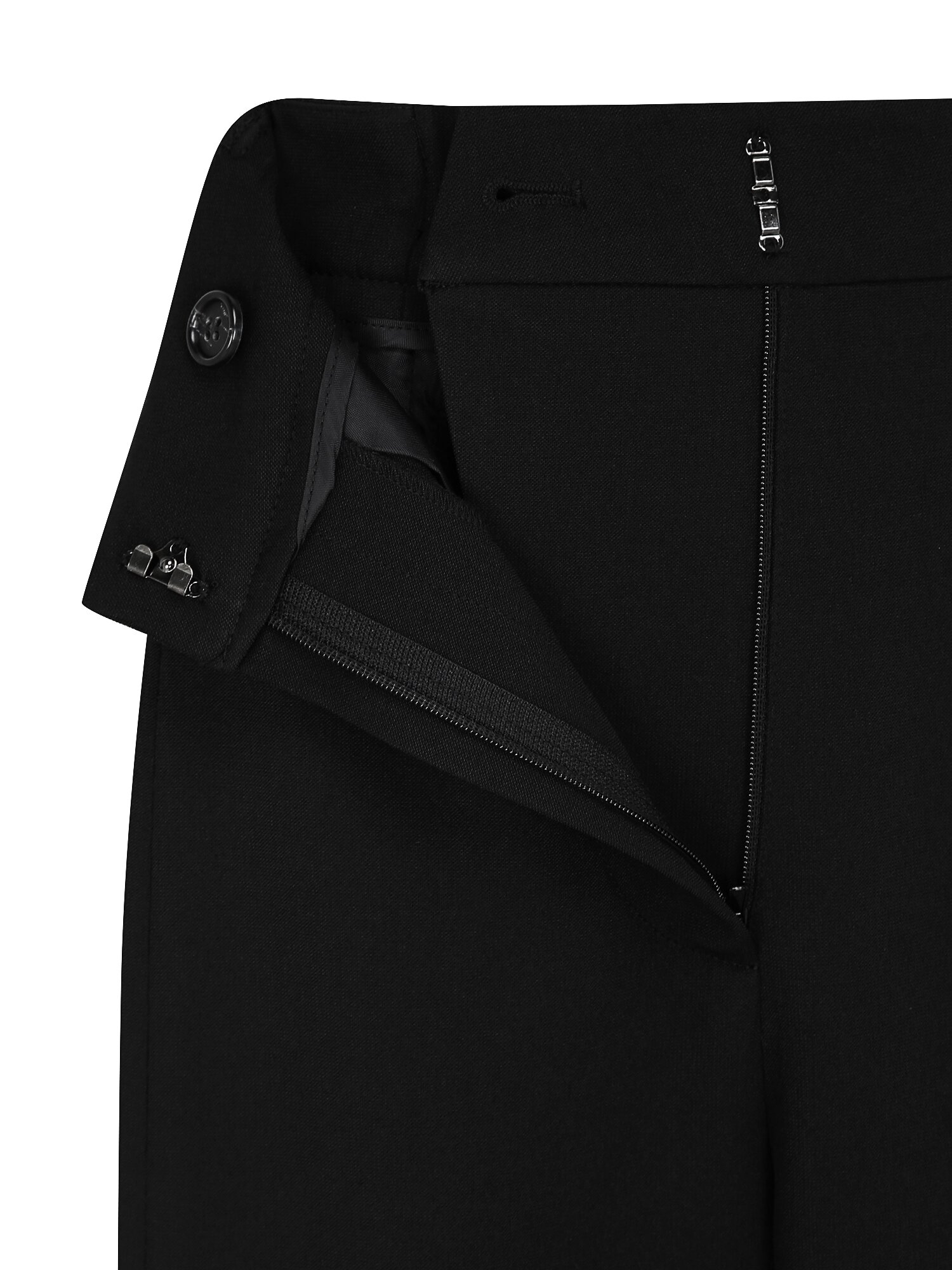 절개 백 밴딩 배기핏 팬츠 (BLACK)