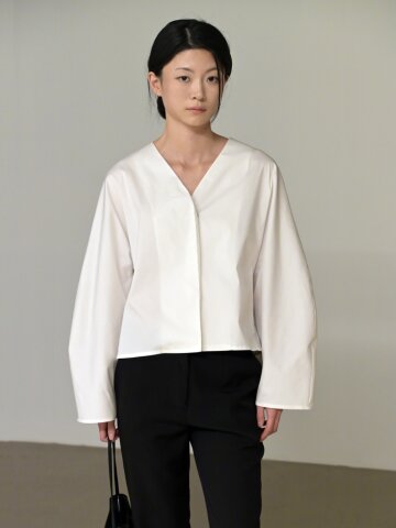 COTTON CLASSY DORMAN SHIRT JACKET WHITE