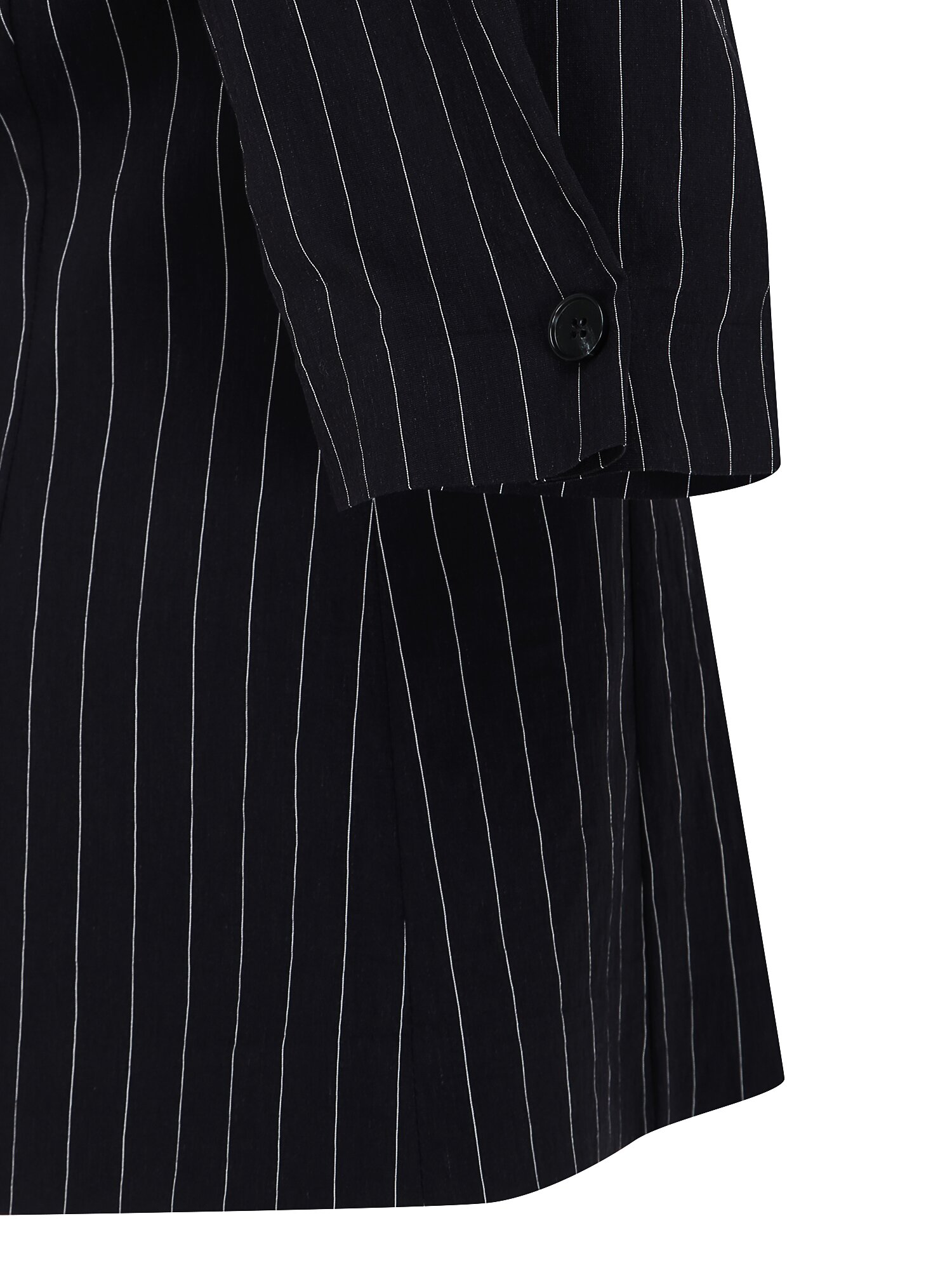 린넨 스트라이프 턱 슬리브 재킷 (STRIPE NAVY)