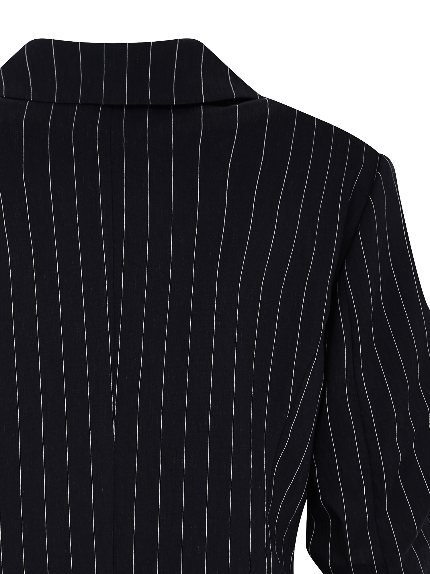 린넨 스트라이프 턱 슬리브 재킷 (STRIPE NAVY)