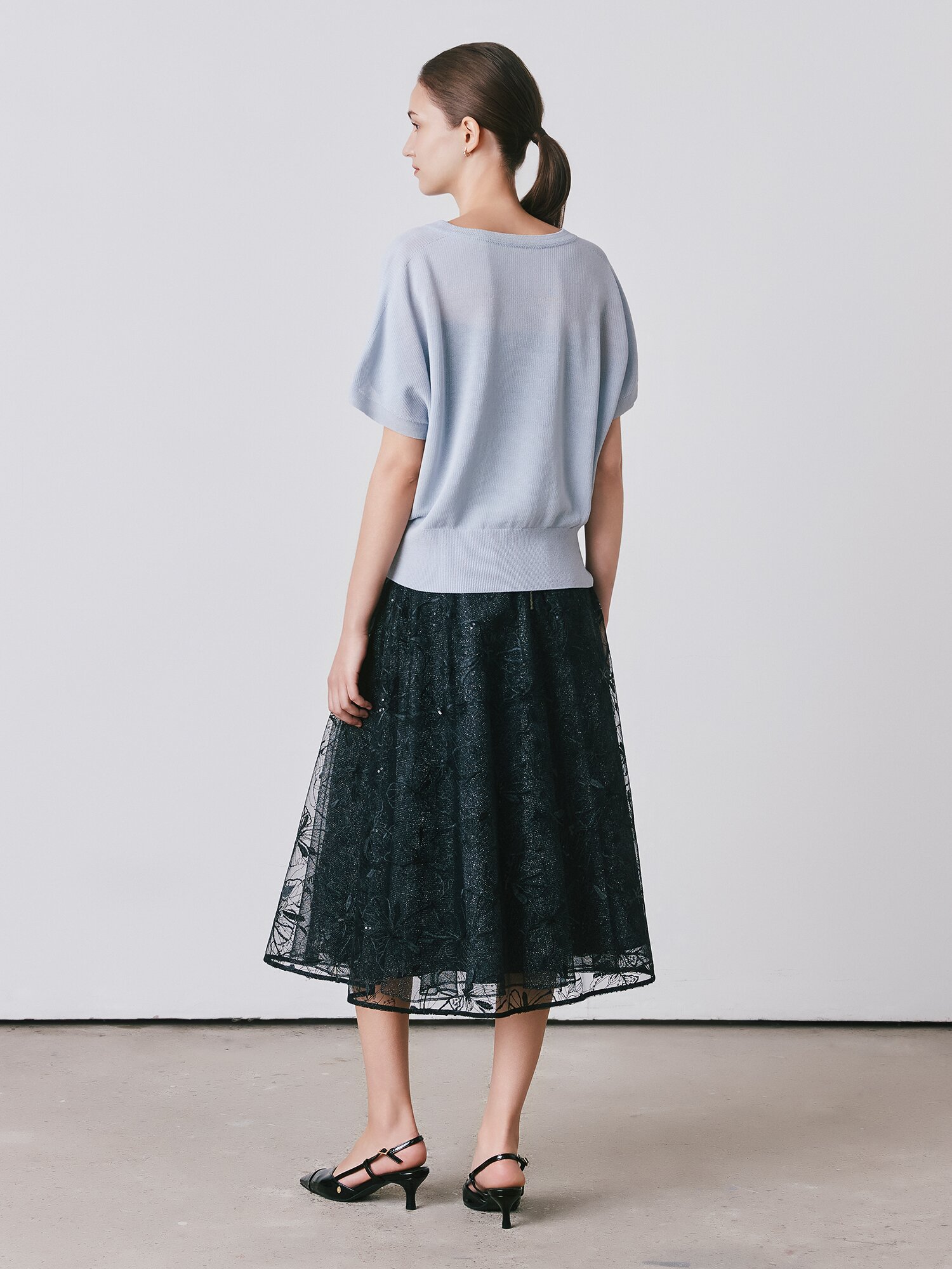 홀가먼트 돌먼 브이넥 풀오버 니트 (LIGHT GREY)