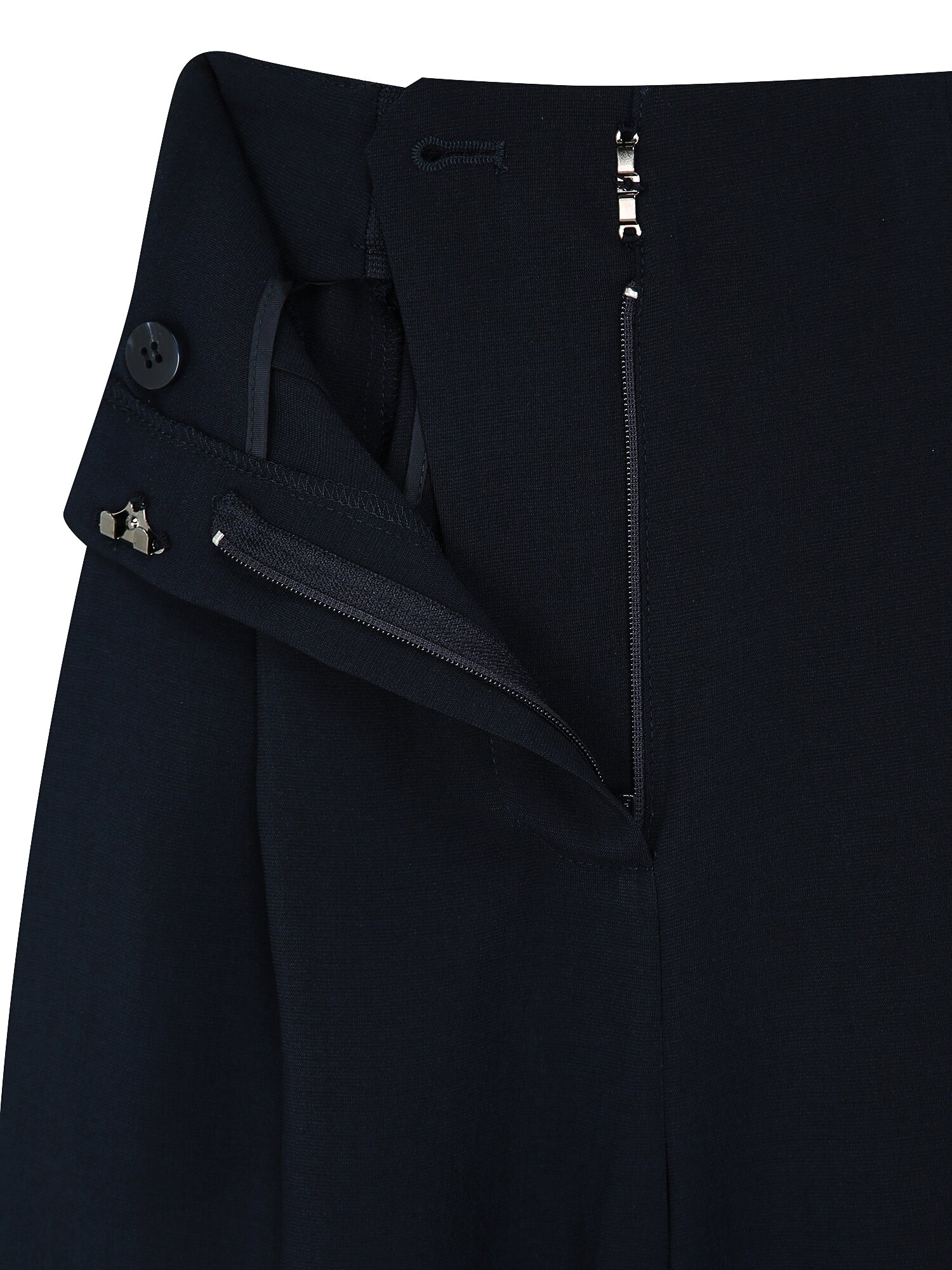 투턱 백 밴딩 퀼로트 크롭 팬츠 (NAVY)