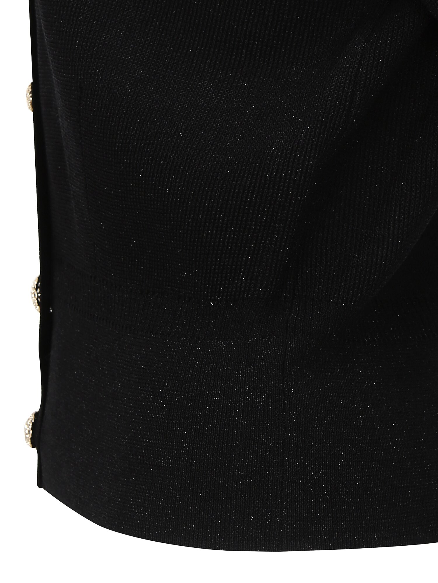 글리터 볼륨 7부 라운드넥 가디건 (BLACK)