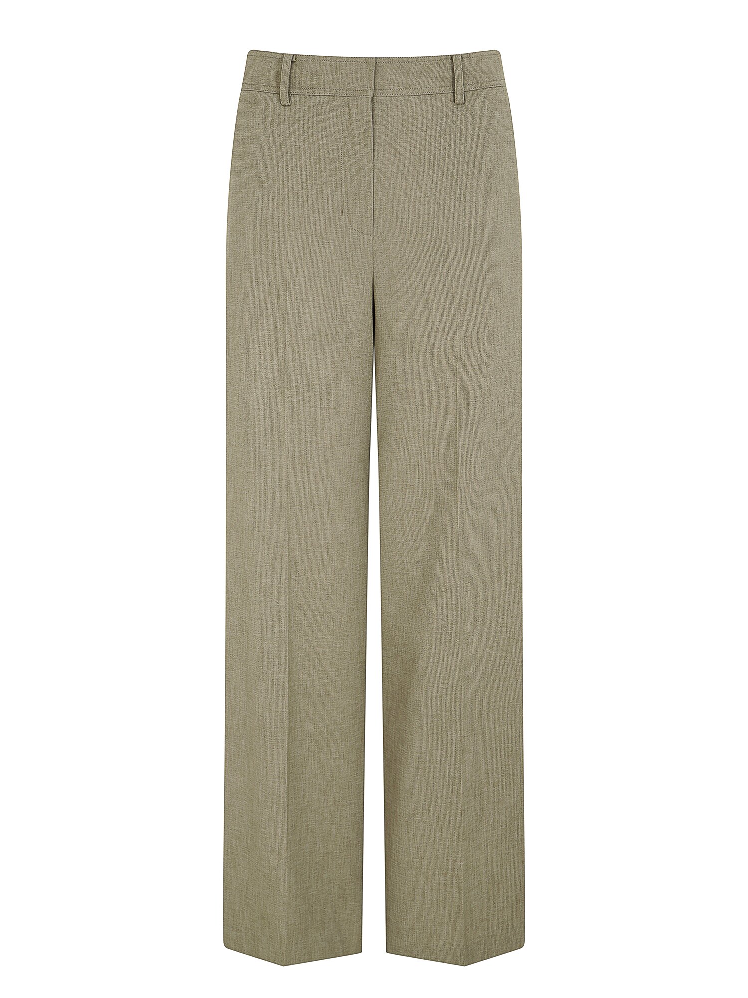포멀 잔조직 와이드 팬츠 (KHAKI)