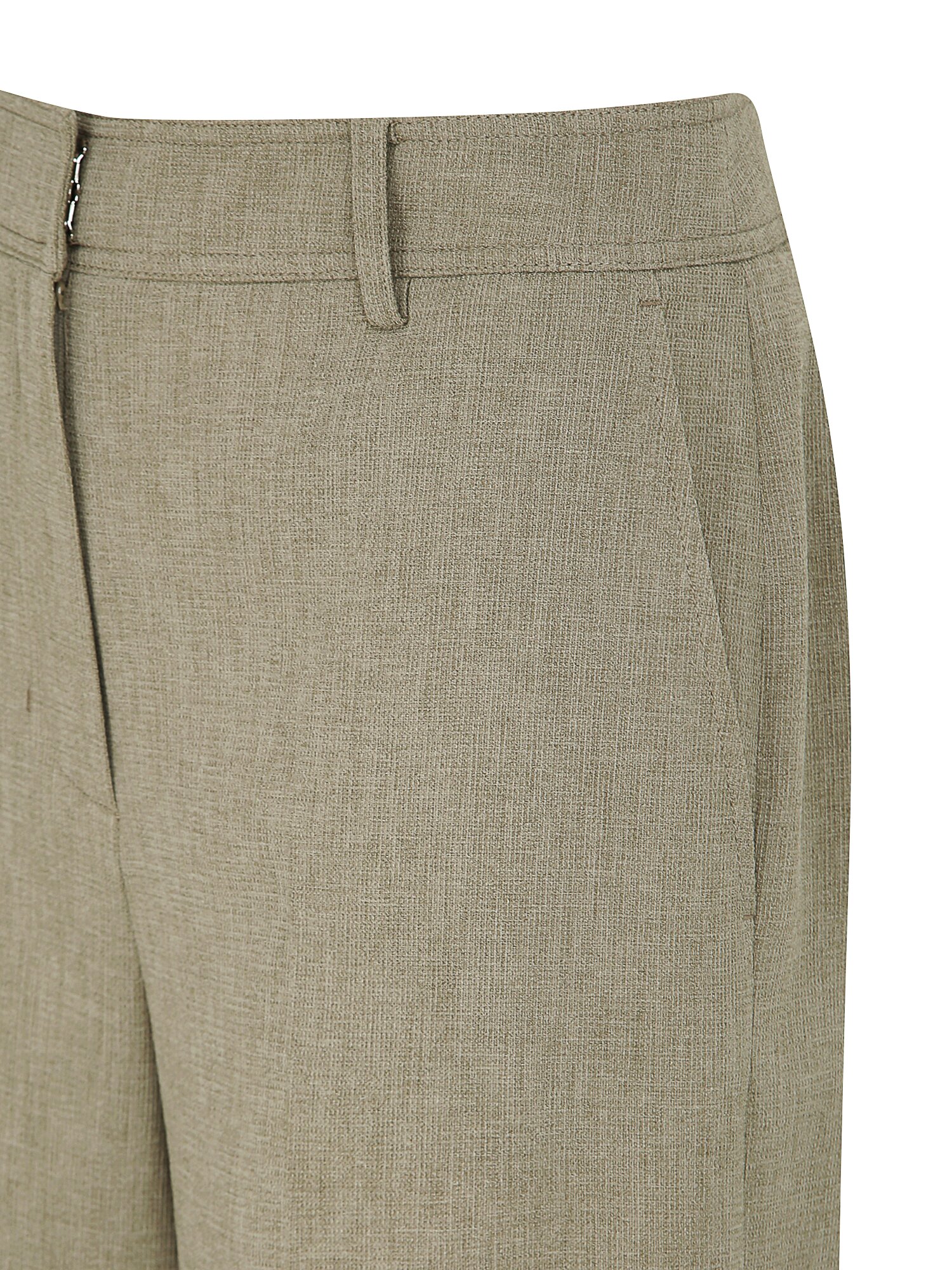 포멀 잔조직 와이드 팬츠 (KHAKI)