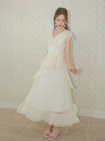 LB_Romantic blush chiffon dress_IVORY