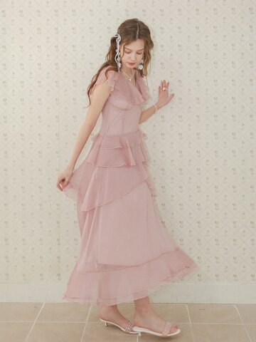 LB_Romantic blush chiffon dress_PINK