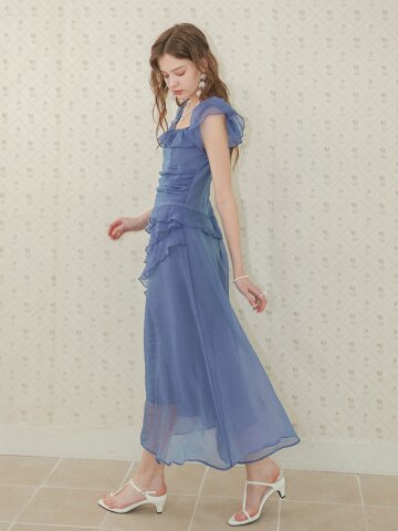 LB_Ruffle chiffon dress_BLUE