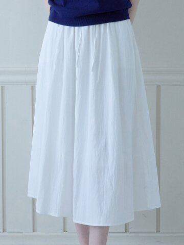 SOFT SUMMER FLARE SKIRT_WHITE