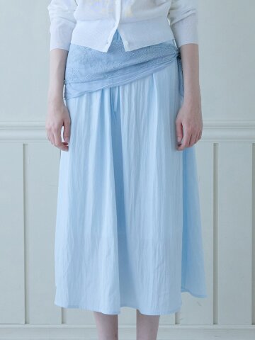 SOFT SUMMER FLARE SKIRT_SKY BLUE
