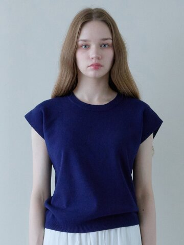 HEAL BASIC HALF KNIT_NAVY