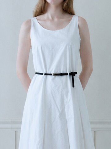 SIMPLE SLIM BELT_BLACK