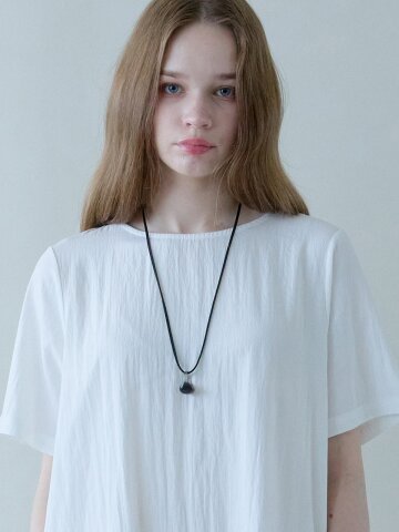 RING PENDANT NECKLACE_BLACK