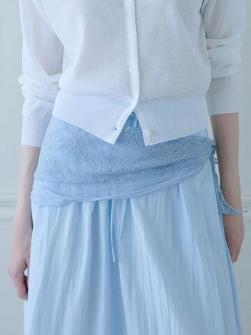 BLOOMING RHOMBUS SCARF_SKY BLUE