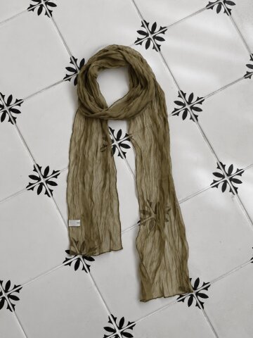 WRINKLE WAVE SCARF_OLIVE