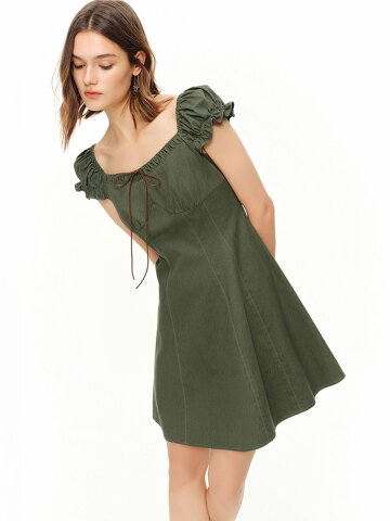 5/13 예약배송_AR_String ribbon ruffle dress_2color