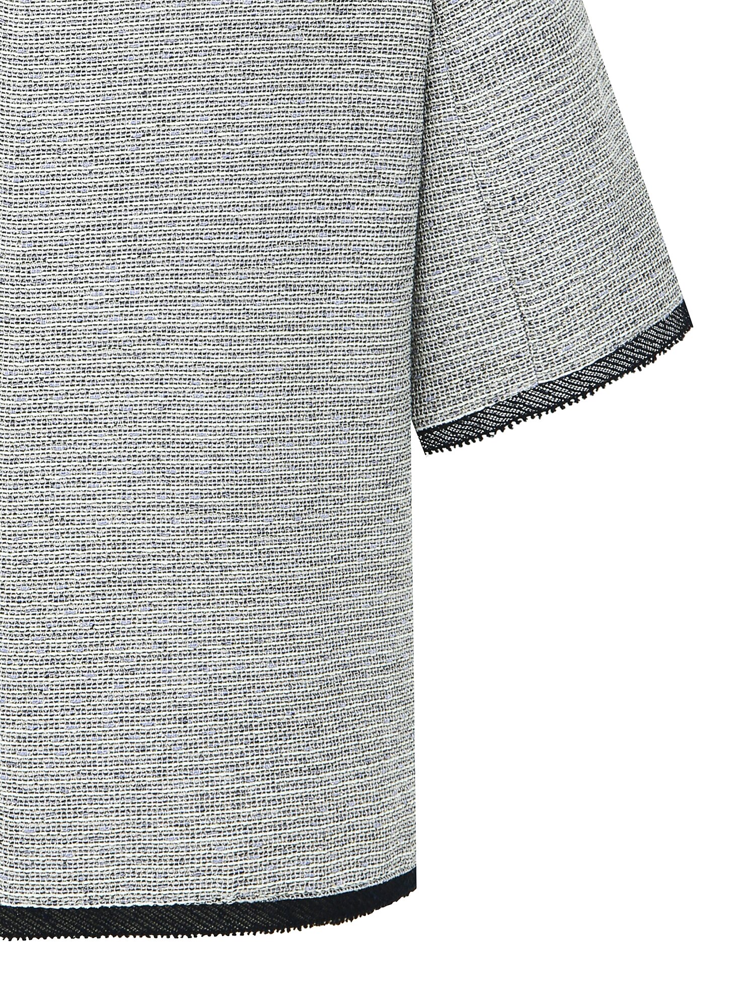 트위드 로즈 버튼 크롭 재킷 (GREY)
