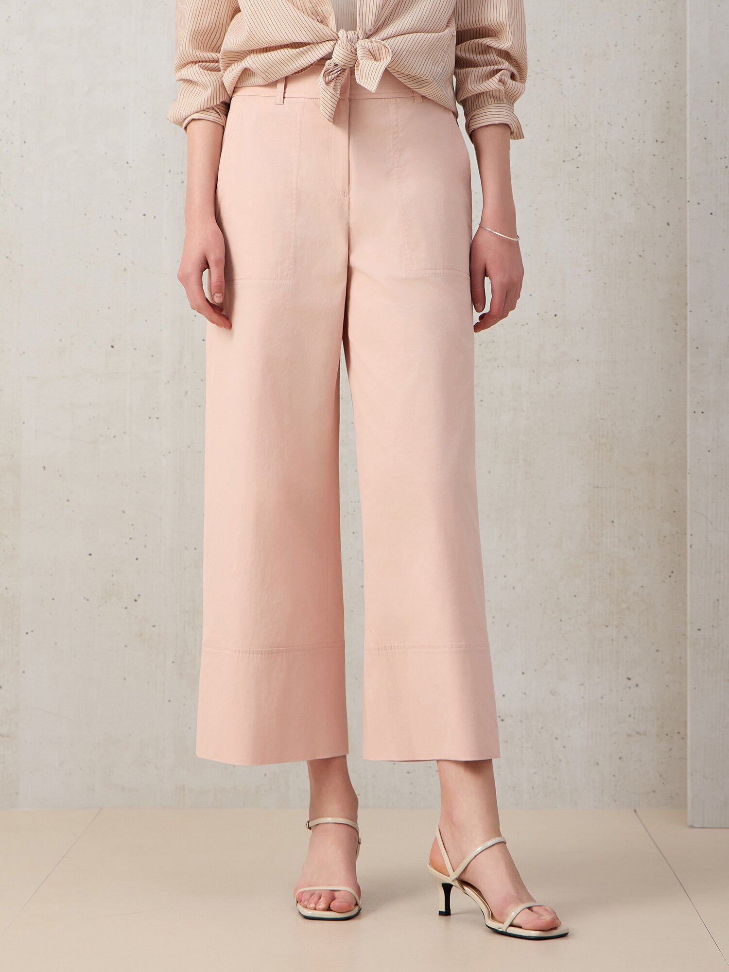 나일론 빅 포켓 와이드 팬츠 (PINK)