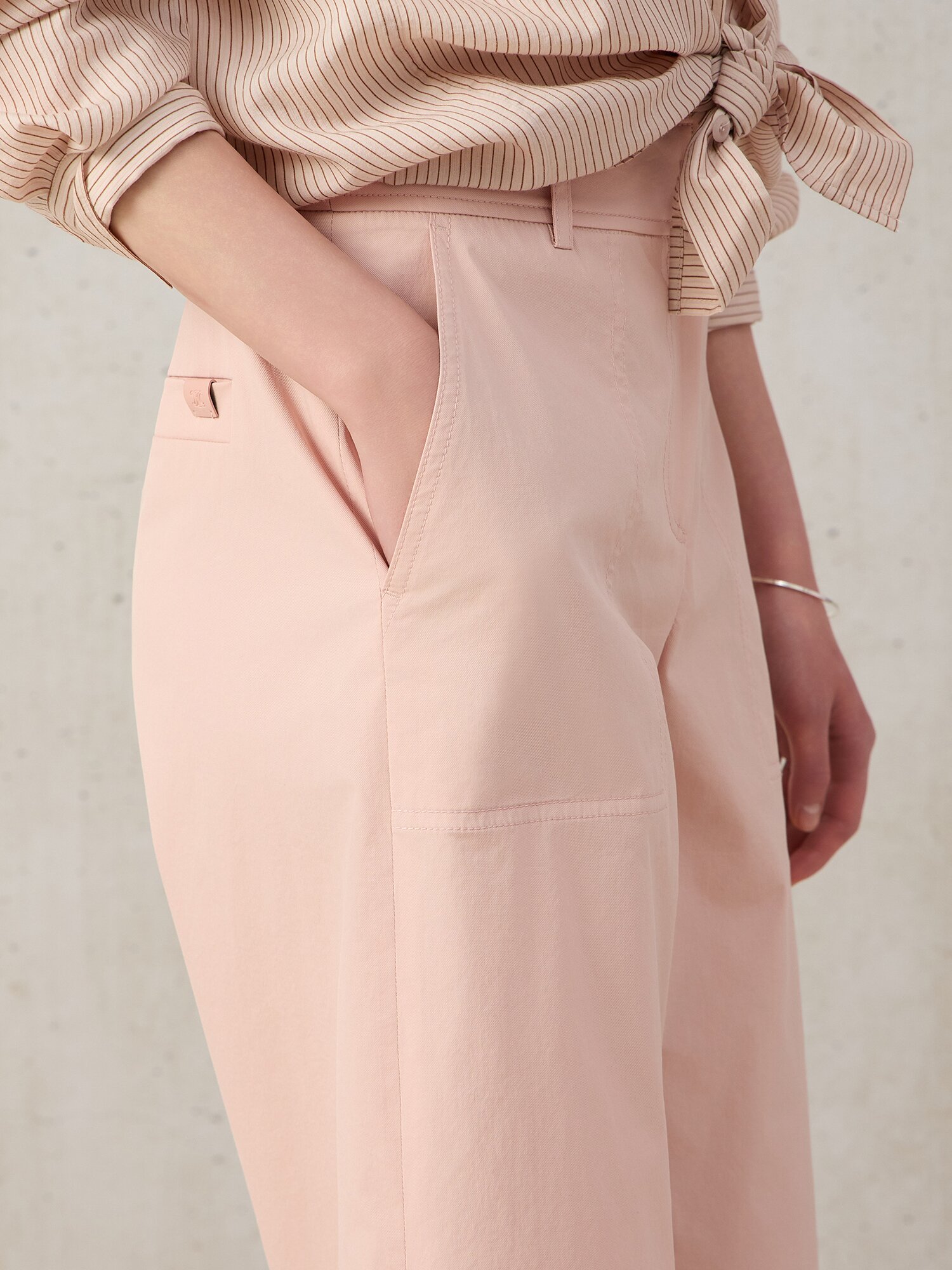 나일론 빅 포켓 와이드 팬츠 (PINK)