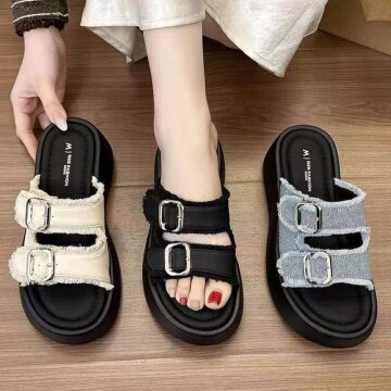 [썸머]키비스 키높이 버클 슬리퍼(H131J134)