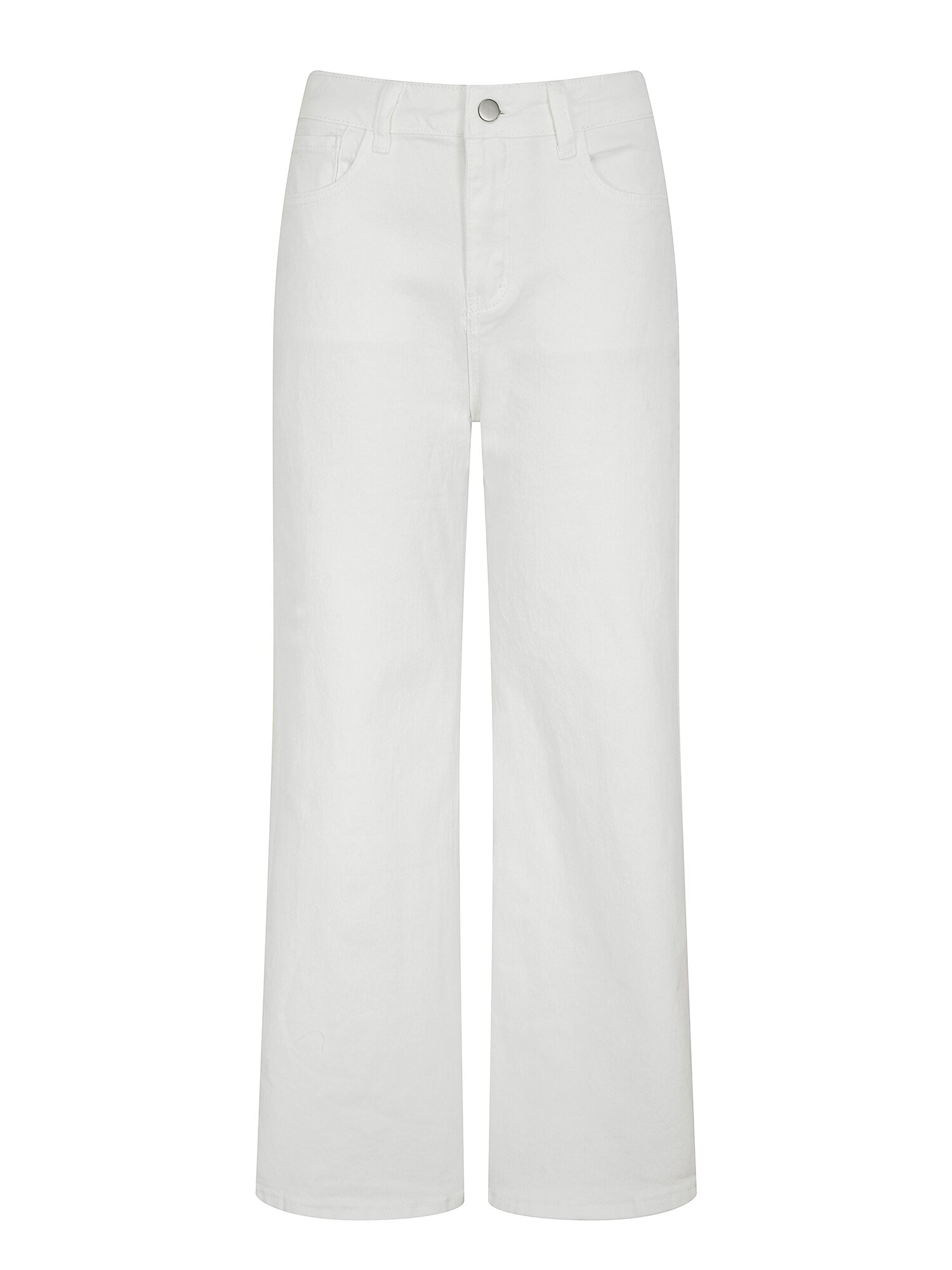 베이직 스판 와이드 데님 팬츠 (WHITE)